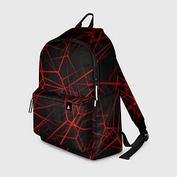 Рюкзак Красные линии на черном фоне, цвет: 3D-принт