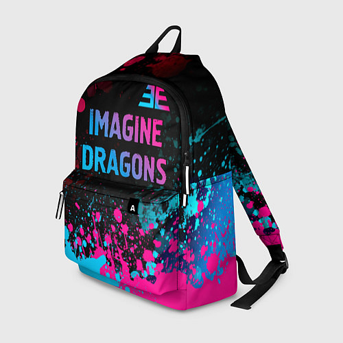 Рюкзак Imagine Dragons - neon gradient: символ сверху / 3D-принт – фото 1