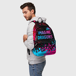 Рюкзак Imagine Dragons - neon gradient: символ сверху, цвет: 3D-принт — фото 2