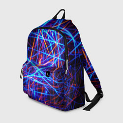 Рюкзак Красно-синие неоновые линии, цвет: 3D-принт