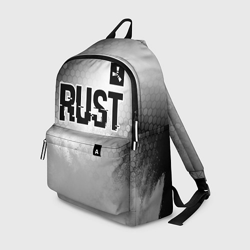 Рюкзак Rust glitch на светлом фоне: символ сверху / 3D-принт – фото 1
