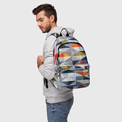 Рюкзак Каменный разноцветный паттерн, цвет: 3D-принт — фото 2