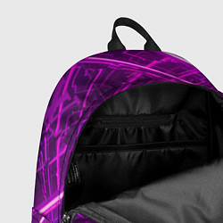 Рюкзак Абстрактные геометрические фиолетовые объекты, цвет: 3D-принт — фото 2