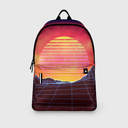 Рюкзак Абстрактные 3D неоновые горы на закате, цвет: 3D-принт — фото 2
