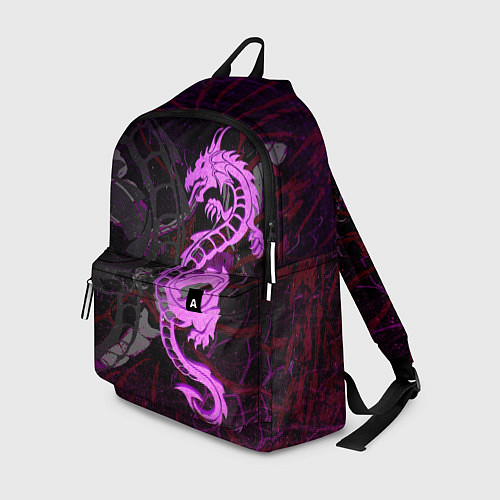 Рюкзак Неоновый дракон purple dragon / 3D-принт – фото 1