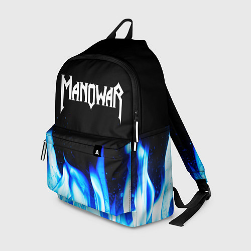 Рюкзак Manowar blue fire / 3D-принт – фото 1