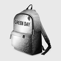 Рюкзак Green Day glitch на светлом фоне: символ сверху, цвет: 3D-принт