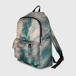 Рюкзак Абстрактные синие и белые краски, цвет: 3D-принт