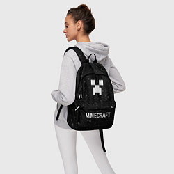 Рюкзак Minecraft glitch на темном фоне: символ, надпись, цвет: 3D-принт — фото 2