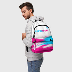 Рюкзак Liverpool neon gradient style: символ сверху, цвет: 3D-принт — фото 2