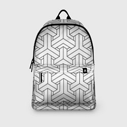 Рюкзак Мозаичный чёрно-белый паттерн, цвет: 3D-принт — фото 2