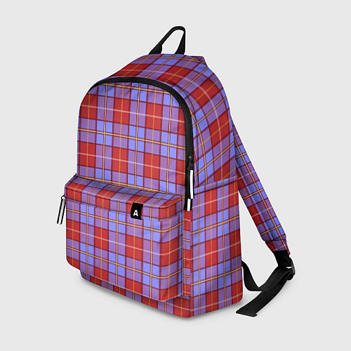 Рюкзак Ткань Шотландка красно-синяя / 3D-принт – фото 1