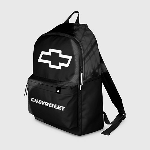 Рюкзак Chevrolet speed шины на темном: символ, надпись / 3D-принт – фото 1