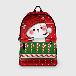 Рюкзак Белый котик - игра в снежки, цвет: 3D-принт — фото 2