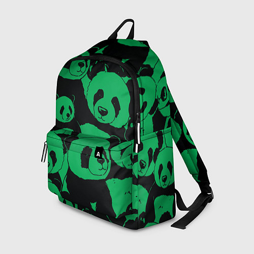 Рюкзак Panda green pattern / 3D-принт – фото 1