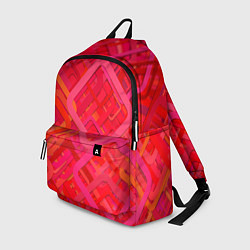 Рюкзак Красные абстрактные геометрические ромбы, цвет: 3D-принт