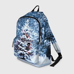 Рюкзак Новогодняя ёлка в лесу, цвет: 3D-принт