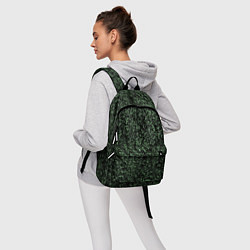 Рюкзак Черный и зеленый камуфляжный, цвет: 3D-принт — фото 2