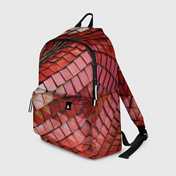 Рюкзак Красный паттерн из металлических блоков