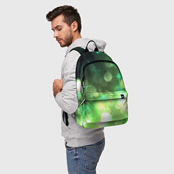 Рюкзак Неоновый зеленый блеск и черный фон, цвет: 3D-принт — фото 2