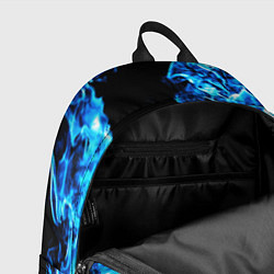 Рюкзак Красивый синий огонь, цвет: 3D-принт — фото 2