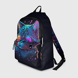 Рюкзак Кот неоновый, цвет: 3D-принт