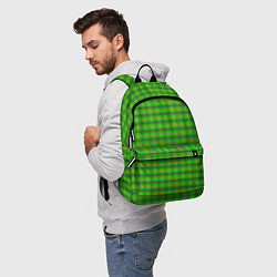 Рюкзак Шотландка зеленая крупная, цвет: 3D-принт — фото 2