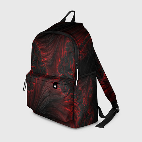 Рюкзак Красно - черные текстуры / 3D-принт – фото 1