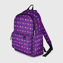 Рюкзак Разноцветные слоны, цвет: 3D-принт