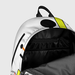 Рюкзак Яркие геометрические фигуры на белом фоне, цвет: 3D-принт — фото 2