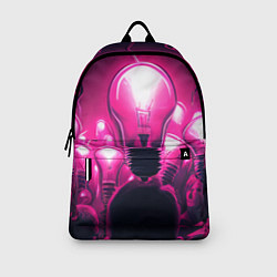 Рюкзак Абстрактные идеи в виде лампочек у людей в неоново, цвет: 3D-принт — фото 2