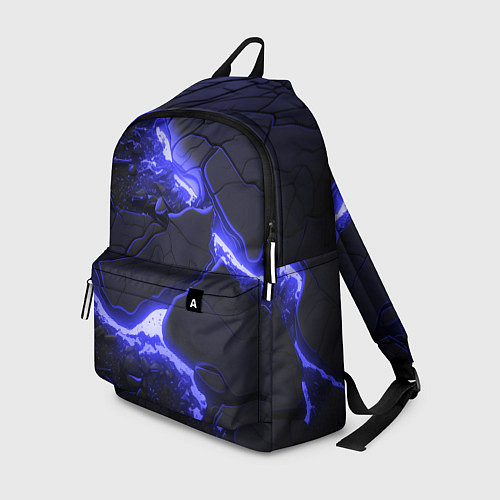 Рюкзак Красивая синяя неоновая лава / 3D-принт – фото 1