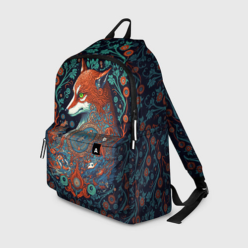 Рюкзак Рыжая лиса с орнаментом / 3D-принт – фото 1