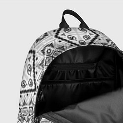 Рюкзак Бело-серый этнический орнамент, цвет: 3D-принт — фото 2