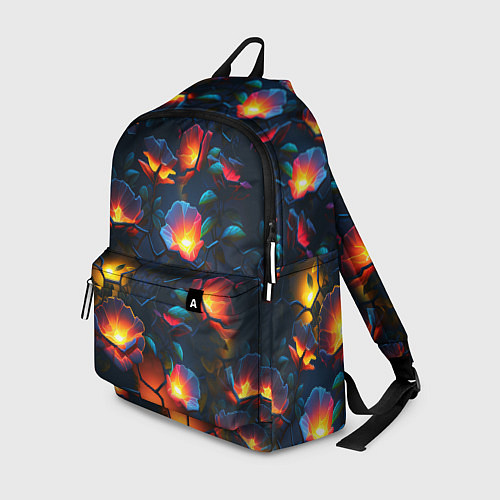 Рюкзак Светящиеся цветы / 3D-принт – фото 1