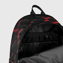 Рюкзак Красный неон и плиты, цвет: 3D-принт — фото 2