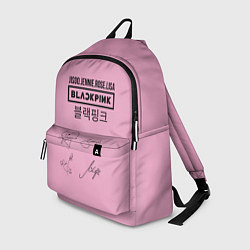 Рюкзак Blackpink лого и подписи, цвет: 3D-принт