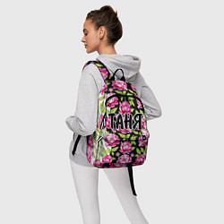 Рюкзак Таня в цветах, цвет: 3D-принт — фото 2