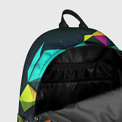 Рюкзак Неоновые абстрактные камушки, цвет: 3D-принт — фото 2