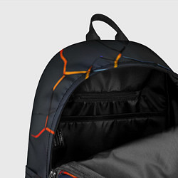 Рюкзак Неоновые трещины - лава, цвет: 3D-принт — фото 2