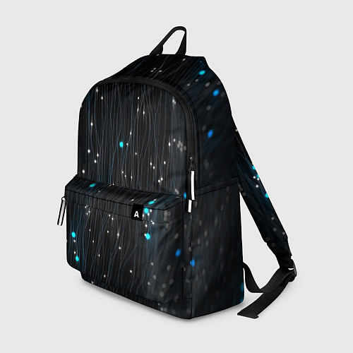 Рюкзак Волнистые космические блики / 3D-принт – фото 1
