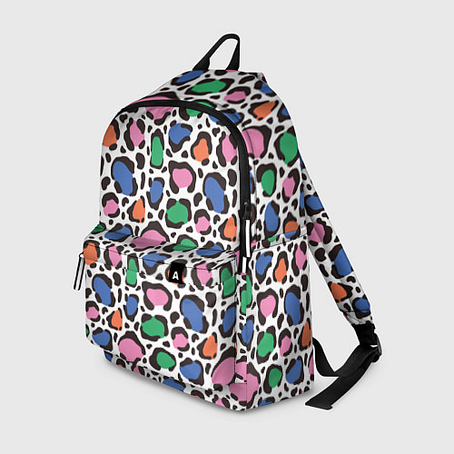 Рюкзак Разноцветные пятна леопарда / 3D-принт – фото 1