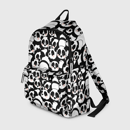 Рюкзак Чёрно-белые панды / 3D-принт – фото 1