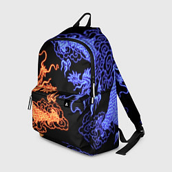 Рюкзак Парящие неоновые драконы, цвет: 3D-принт