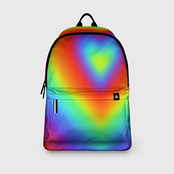 Рюкзак Сердце - радужный градиент, цвет: 3D-принт — фото 2
