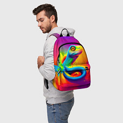 Рюкзак Змейка в красках, цвет: 3D-принт — фото 2