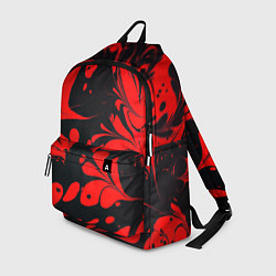 Рюкзак Красно-черный узор, цвет: 3D-принт