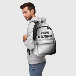 Рюкзак Asking Alexandria glitch на светлом фоне: символ с, цвет: 3D-принт — фото 2