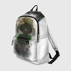 Рюкзак Ведьма из леса на фоне еловых ветвей, цвет: 3D-принт