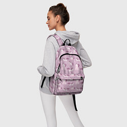 Рюкзак Розовый паттерн с единорогом, цвет: 3D-принт — фото 2